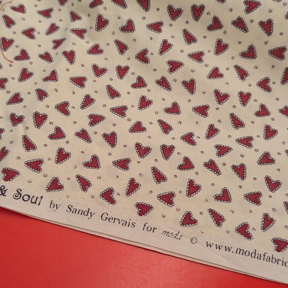 Moda Other - Moda Red Heart Scatter Cotton Fabric by Sandy Gervais